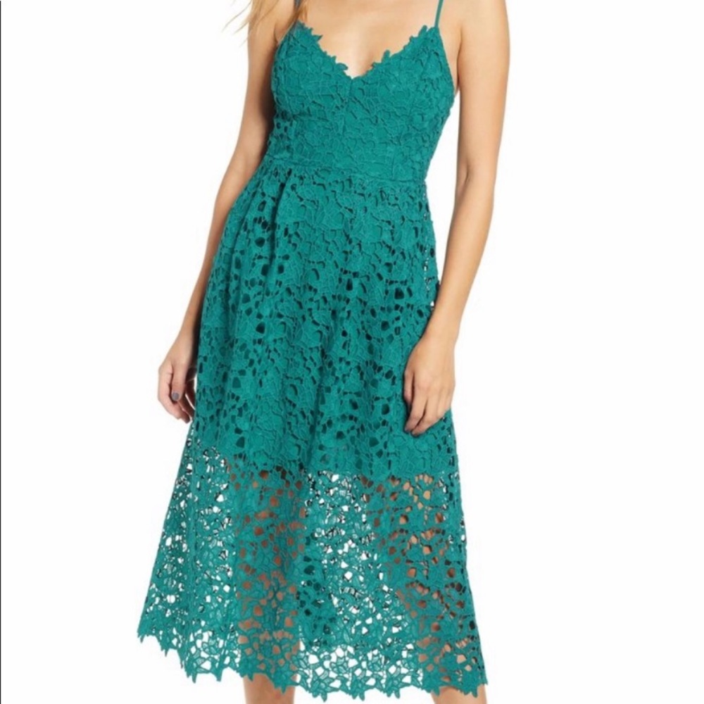 Women’s medium ASTR the label lace midi dress NWT